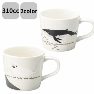 Mino ware Mug Whale Pottery Seal 310ml Made in Japan