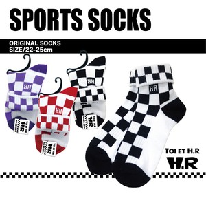 S/S Socks Sport Socks Return Block Check