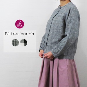 Button Shirt/Blouse Pullover Tuck Sleeves 2Way Linen-blend