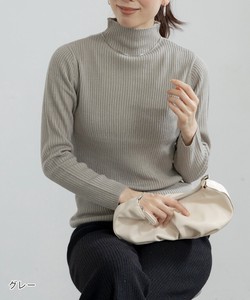 Sweater/Knitwear Knitted Plain Color High-Neck Rib Ladies' Thin Autumn/Winter