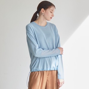 Sweater/Knitwear Sheer Sleeve Pullover