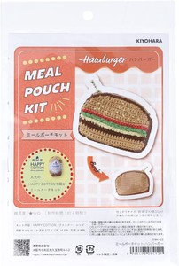 【キット】 KIYOHARA HAPPY COTTONNで編むミールポーチキット ハンバーガー 作り方レシピ付き 2022年
