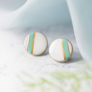 Mino ware Clip-On Earrings Pastel Made in Japan