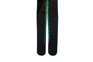 FAKUI COLOR LINED TIGHTS BLACK×GREEN　カラーラインタイツ