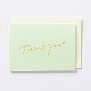 Thank you MIN CARD 2022 12 Release Gold Leaf Finish Thank you Heart