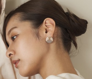 Mino ware Pierced Earringss M Made in Japan