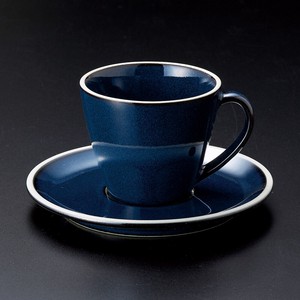 コーヒーカップ&ソーサー ルストモードブルー 日本製 美濃焼 モダン 陶器