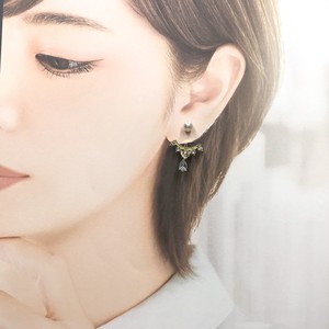 Clip-On Earrings Pearl Bijoux Rhinestone