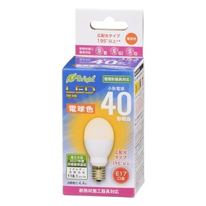 LED電球 小形 E17 40形相当 電球色