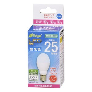 LED電球 小形 E17 25形相当 昼光色