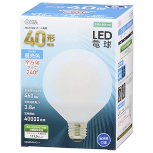 LED電球 ボール電球形 E26 40形相当 昼光色