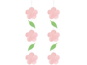 【日本製】桜5連ハンギング2本セット　春飾り【店舗装飾】
