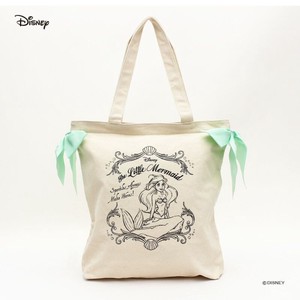 Ribbon Tote Bag Disney Princes Canvas Back Pocket