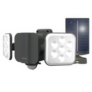 ムサシ 6.5W×2灯 フリーアーム式 LEDハイブリッドソーラーライト S-HB250