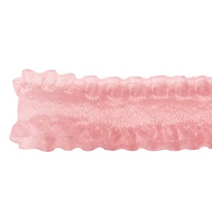 欧根纱缎带 粉色 透明纱 35mm