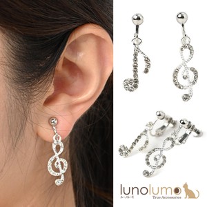 Clip-On Earrings Earrings Asymmetrical Music Sparkle Music Note Rhinestone Ladies'