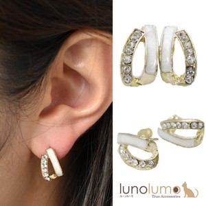 Pierced Earringss sliver White Sparkle Casual Rhinestone Ladies'