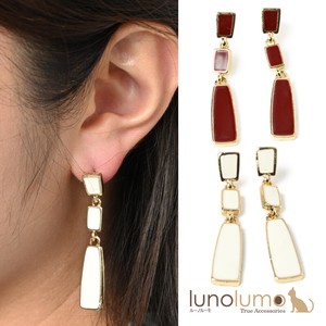Pierced Earringss Red sliver White Casual Ladies'