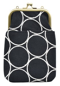 Shoulder Bag Gamaguchi Circle Embroidery 2Way Shoulder