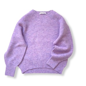 Sweater/Knitwear Crew Neck Knitted Puff Sleeve