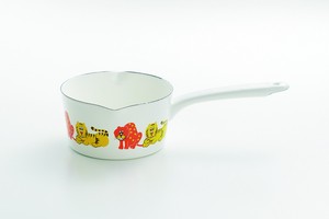 【日本製】アデリアレトロ　ズーメイト　ミルクパン15cm　片手鍋　琺瑯