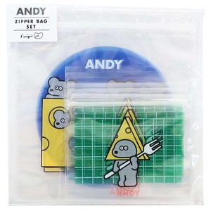 【ラッピング用品】アンディ ジッパーバッグセット8枚セット CHEESE ANDY