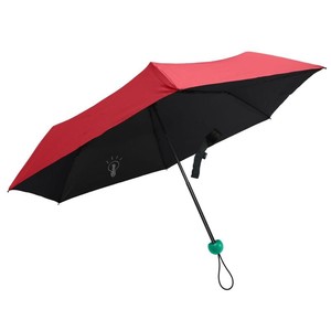 折畳日傘(晴雨兼用) 50cm PU 電球 RED 【392／サンキューニ 特価】 S45002