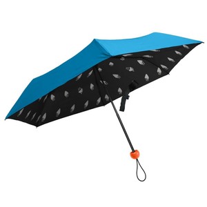 折畳日傘(晴雨兼用) 50cm PU ソフトクリーム BLUE 【392／サンキューニ 特価】 S45003