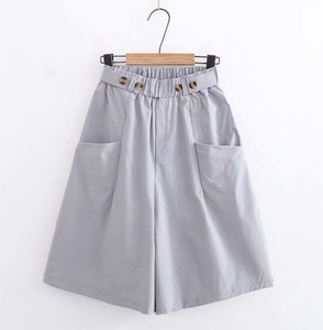 Cropped Pant Waist Wide Pants