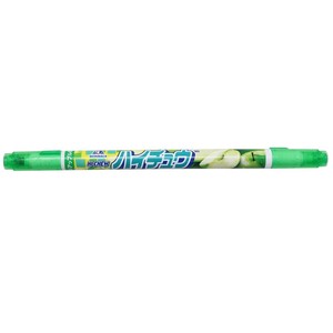 【ペン】ハイチュウ ダブルマーカー グリーンアップルの香り付き グリーン