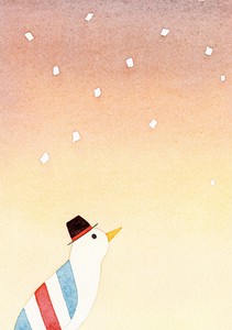 ポストカード イラスト 山田和明 モノポの巣「時を待ちながら」105×150mm 郵便はがき