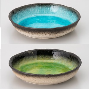 Mino ware Main Dish Bowl Green 2-colors Made in Japan
