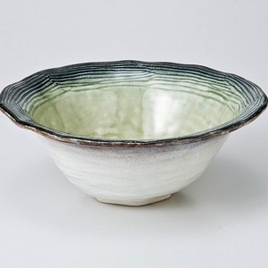 Mino ware Side Dish Bowl Stripe Green Made in Japan
