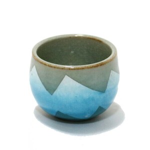 Kutani ware Barware Light Blue Sake Cup Made in Japan 1-sets 5-pcs Made in Japan