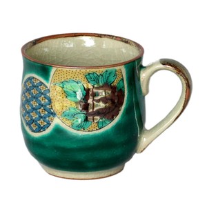 Kutani ware Mug Made in Japan Green 1-sets 5-pcs Made in Japan
