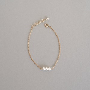 〔14kgf〕3つ子パールブレスレットGD　(pearl bracelet)