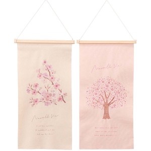 桜刺繍タペストリー