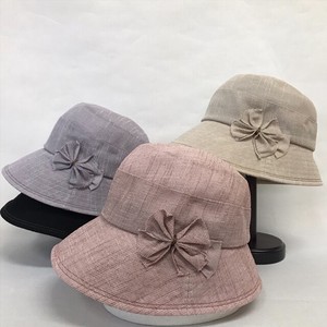 【春夏帽子】春夏婦人帽子　セーラー花付き　　レディース帽子