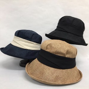 【春夏帽子】2023春夏婦人帽子　広円ダウン　ジュート風　-5℃ レディース帽子