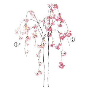 【asca】【アスカ商会】しだれ桜×85　つぼみ×6　2色　造花