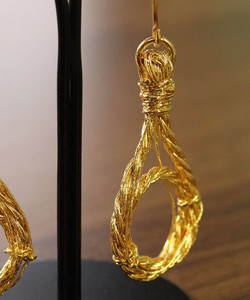 Pierced Earring Gold Post Gold Made in Japan