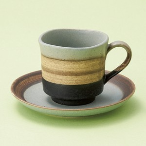 コーヒーカップ&ソーサー セピアグレー 日本製 美濃焼 モダン 陶器