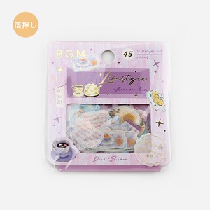 Sticker Foil Stamping Life Style Afternoon Cafe 15 3 4 5 Pcs
