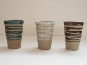 Mino ware Cup 3-colors Made in Japan