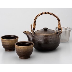 【茶器】土瓶・煎茶（美濃焼・日本製・陶磁器）急須
