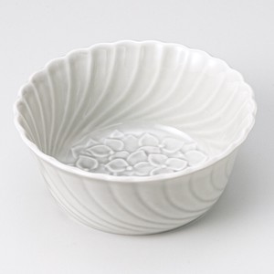 Mino ware Side Dish Bowl Gray Hydrangea Made in Japan