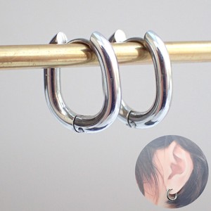 Pierced Earringss sliver Stainless Steel 18 x 15mm