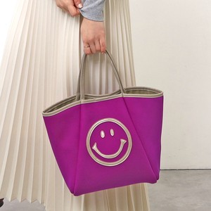 ■一部予約商品■定番　人気商品【COOCO】SMILEYダイバー素材トートバッグにこちゃん スマイル
