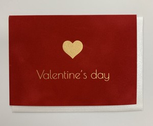Valentine' MIN CARD Velvet Material Two Plain Attached
