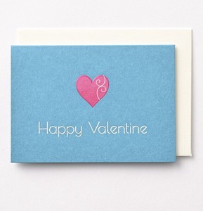 Valentine' MIN CARD Foil Stamping Emboss Processing Two Plain Attached